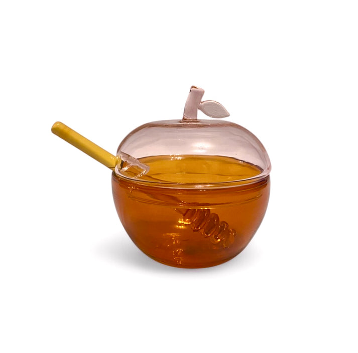 Honey Dish - Apple Amber & Pink