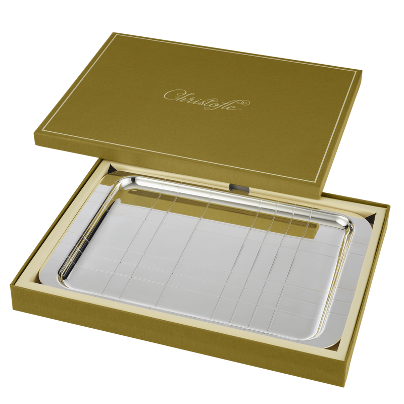 Graphik - Silver Plated - Rectangular Large Tray
