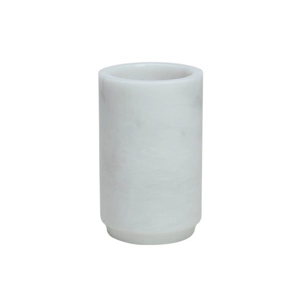 Eris - Tumbler Cylindrical Pearl White Marble Honed Finish