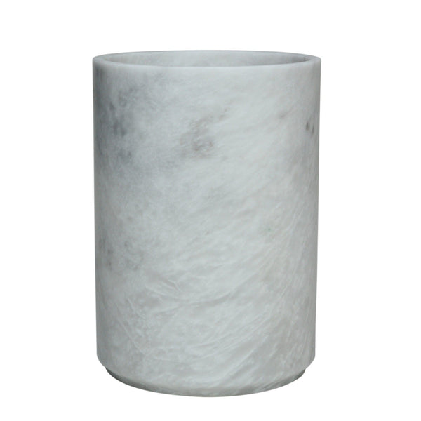 Eris - Waste Bin Liner Round Pearl White Marble Honed Finish