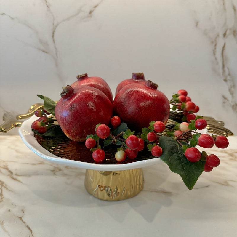 White and Gold - The Pomegranate Gold Cake Stand
