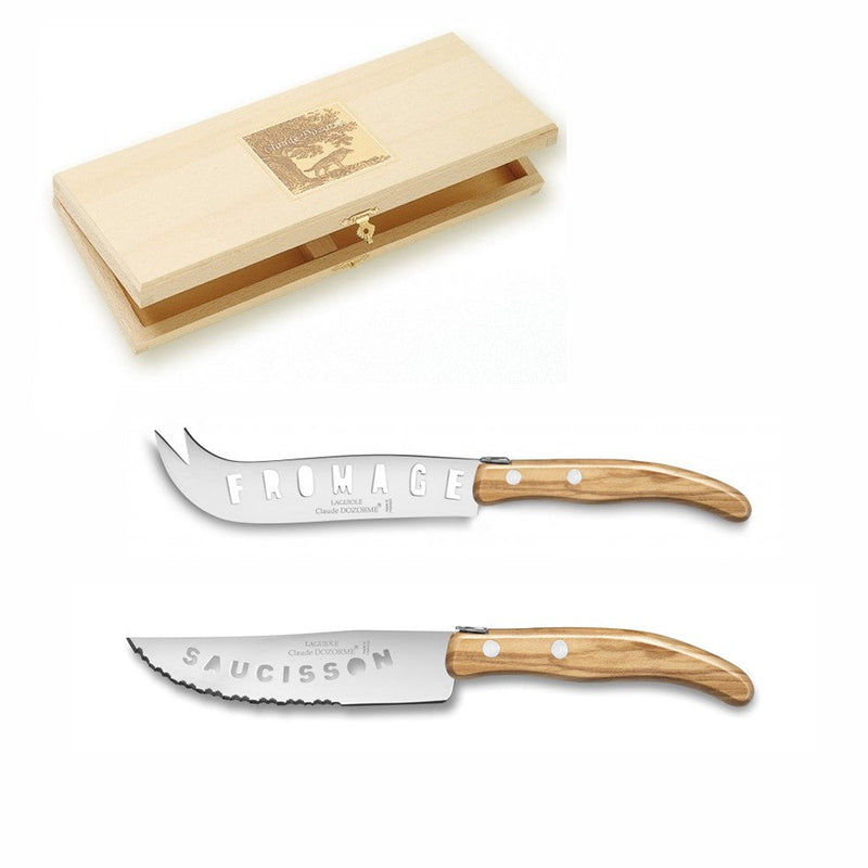 Berlingot - Box Knives - Olive Wood Handle (Set of 2)