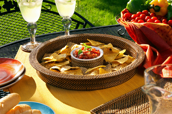 Chip & Dip with Round Stoneware