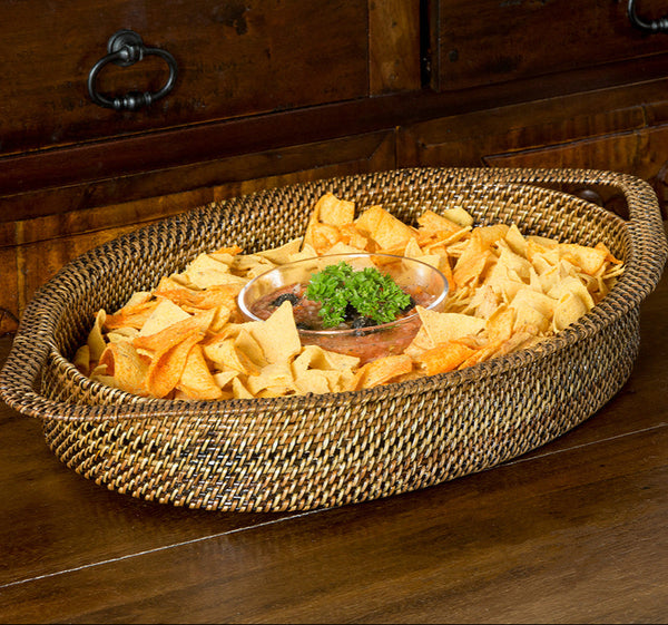Chip & Dip with Oval Glass
