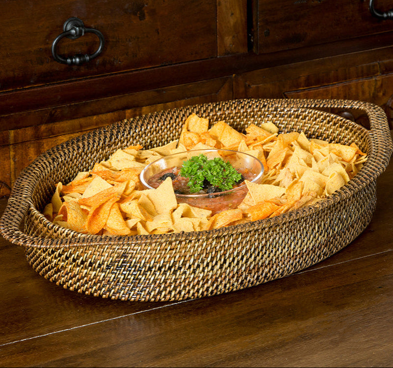 Chip & Dip with Oval Glass