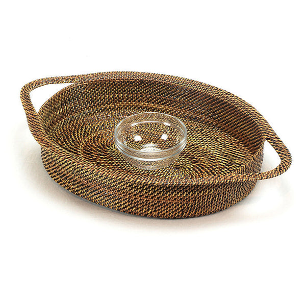 Chip & Dip with Oval Glass