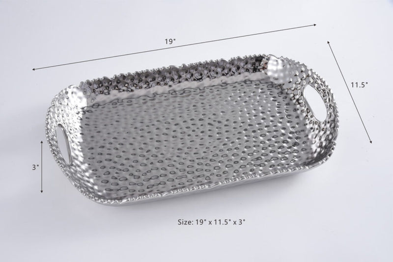 Millennium - Silver - Rectangular Tray with Handles