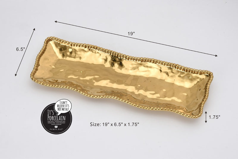 Monaco - Gold - Rectangular Serving Piece