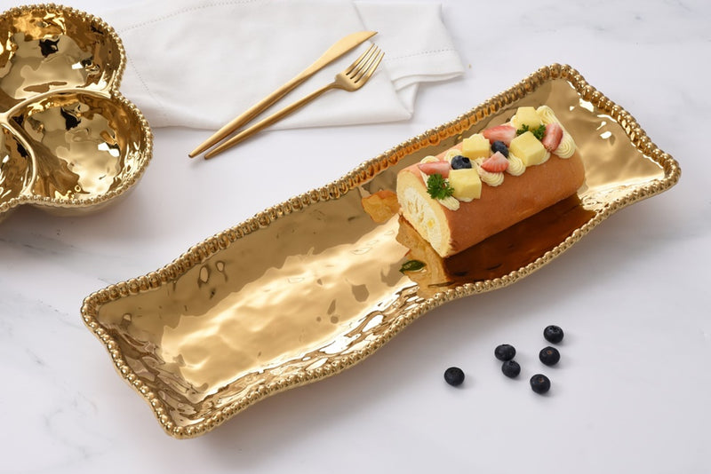 Monaco - Gold - Rectangular Serving Piece