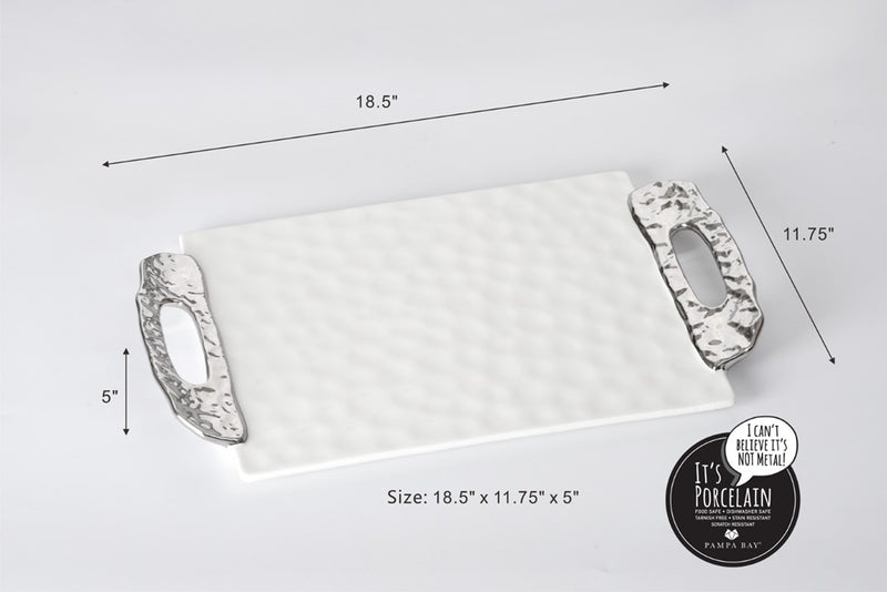 White and Silver - New Texture Tray