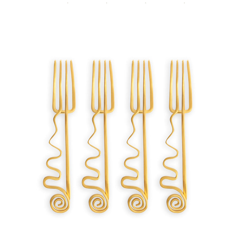Spirale - Cocktail Forks (Set of 4)