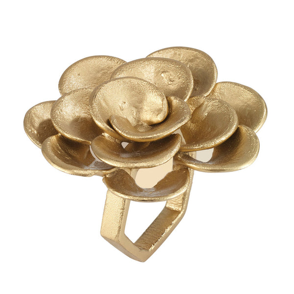 Camellia - Napkin Rings Gold (Set of 4)