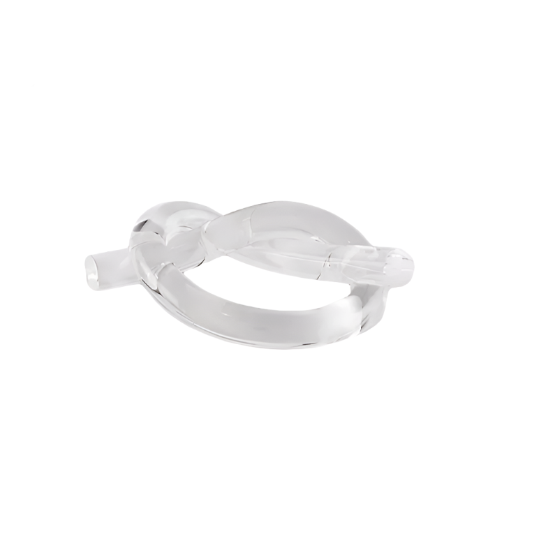 Lucite - Napkin Ring Knot Clear (Set of 4)