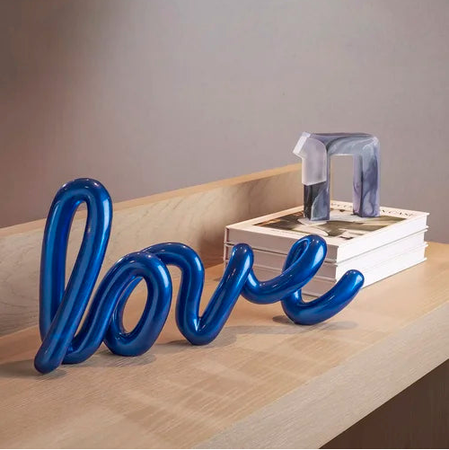 Love - Sculpture Electric Blue