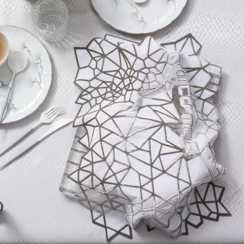Geometric - Challah Cover - Grey