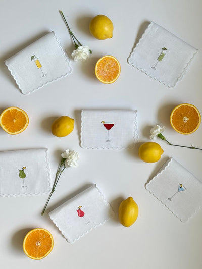Embroidered - Cocktail Napkin (Set of 6)