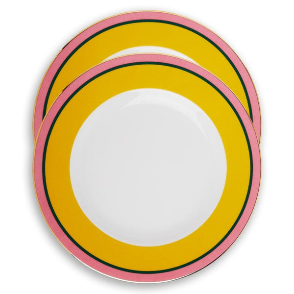 Rainbow - Porcelain Yellow Dinner Plate (Set of 2)