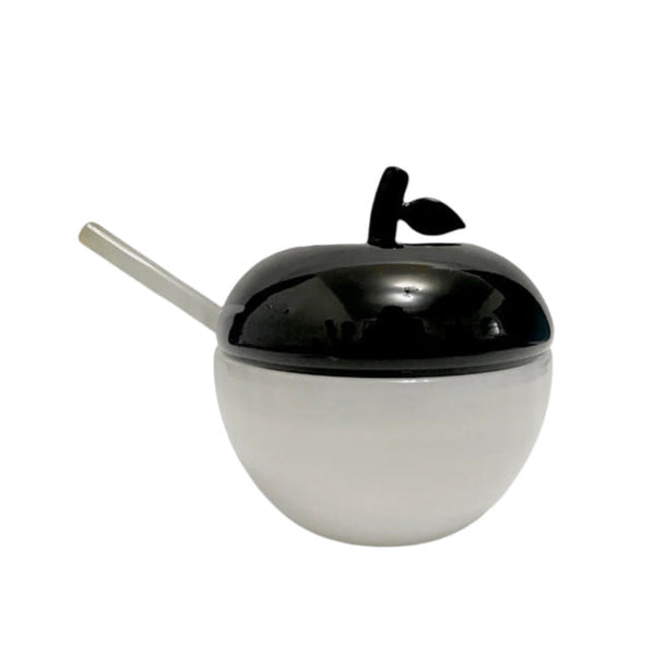 Honey Dish - Apple Black & White