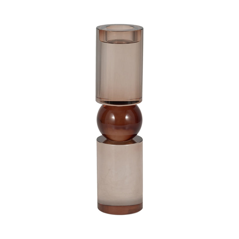 Marla - Medium Bronze Crystal Candlestick