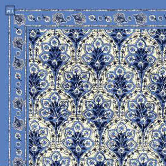 Paisley - F270 Bread Basket Blue