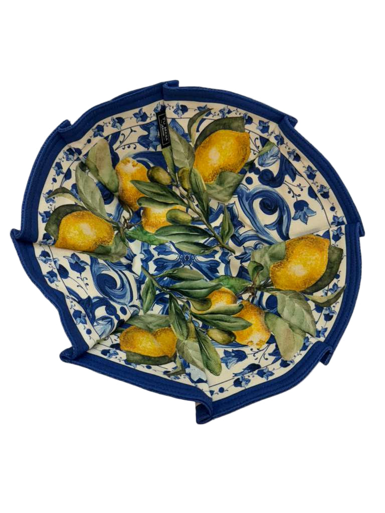 Fruit - F389 Lemon Bread Basket Navy