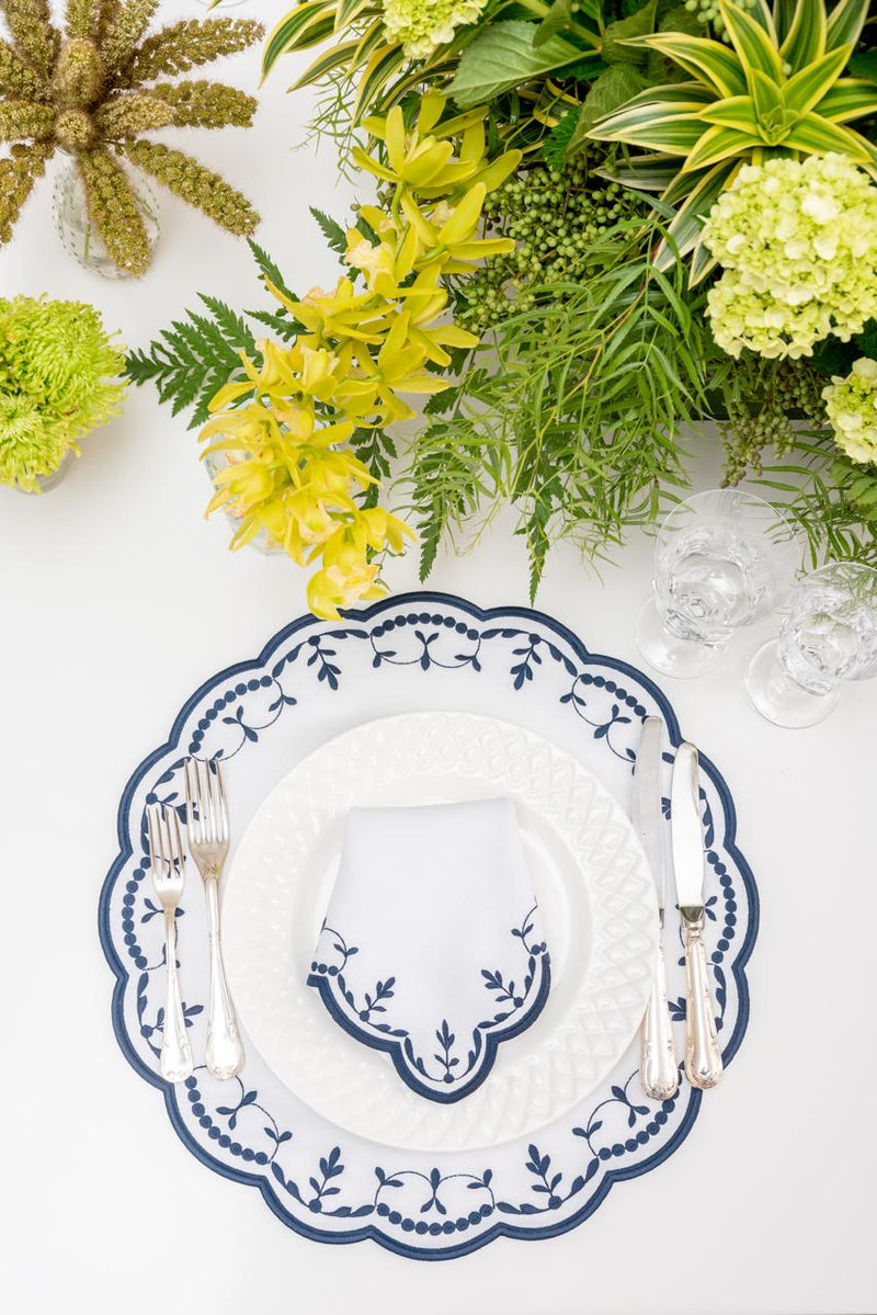 Firenze - Navy Linen Napkin & Placemat