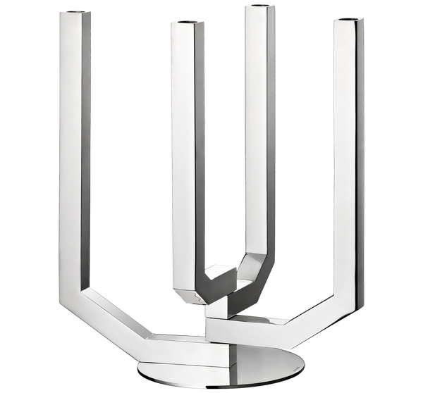Arborescence - Stainless Steel Candlestick Holder Four Candles