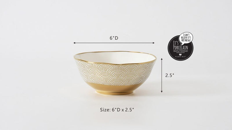 Sensu - White and Gold - Small Bowl (Set of 4)