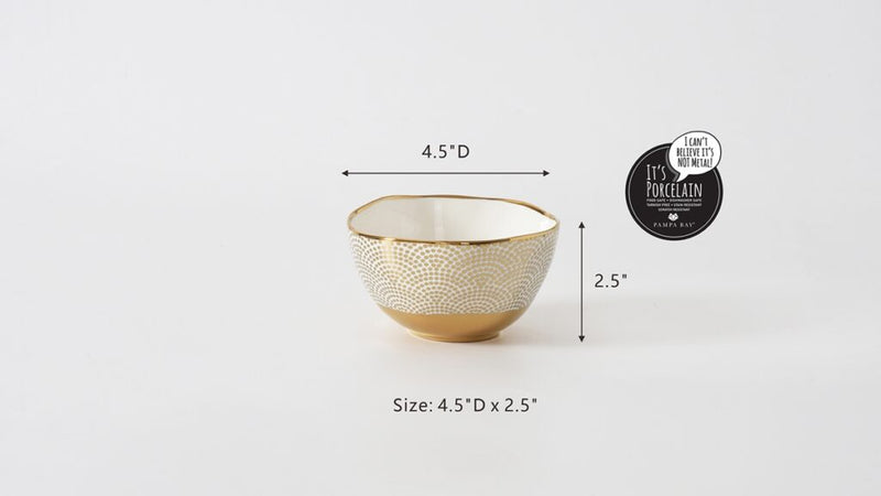 Sensu - White and Gold - Snack Bowl (Set of 4)