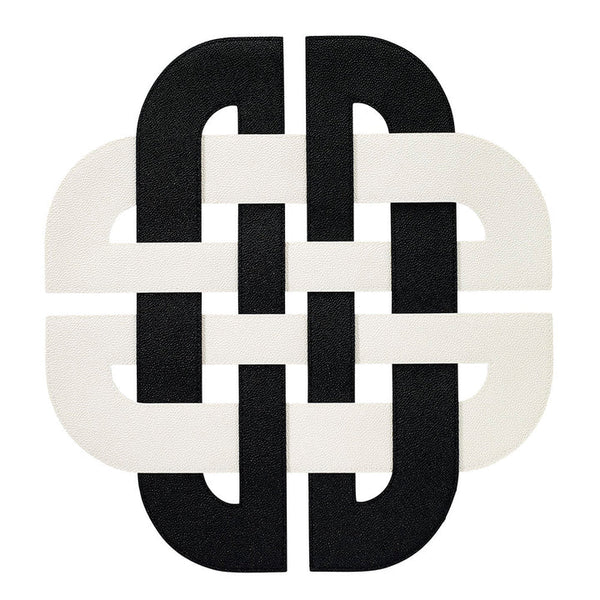 Galway - Round Knot Black / Oyster Placemats (Set of 4)