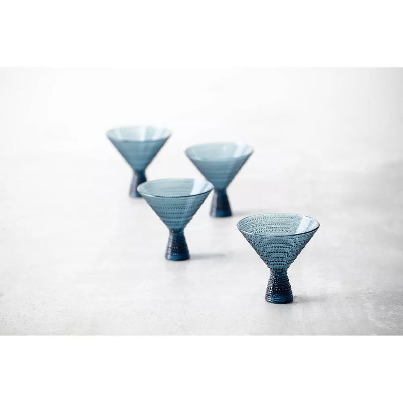 Jupiter - Cornflower Martini Glasses Blue (Set of 4)