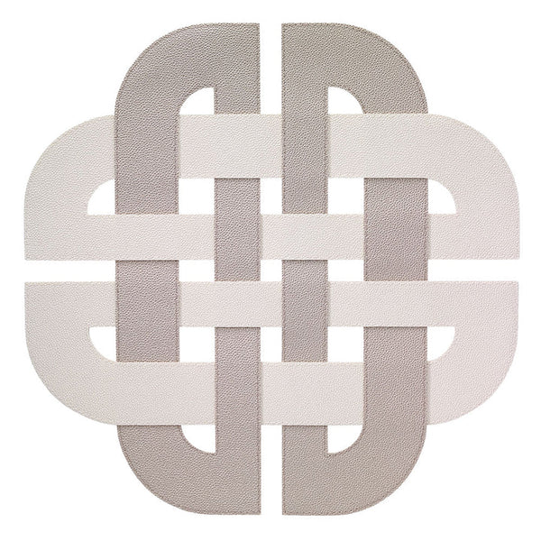 Galway - Round Knot Pearl / Oyster Placemats (Set of 4)