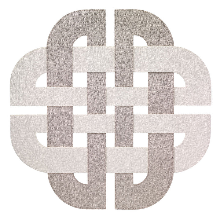 Galway - Round Knot Pearl / Oyster Placemats (Set of 4)