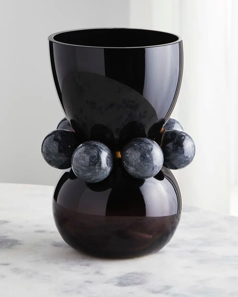 Vase Tiffany Black - Black Lava