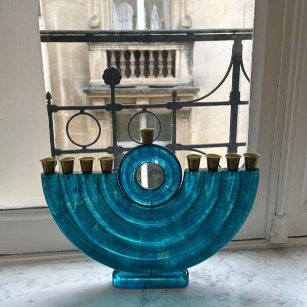 Menorah Hanoukiah - Blue