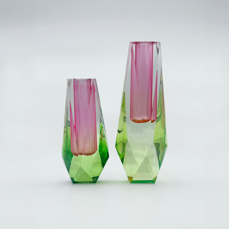 Lumina - Iridescent Pink & Green Large Vase