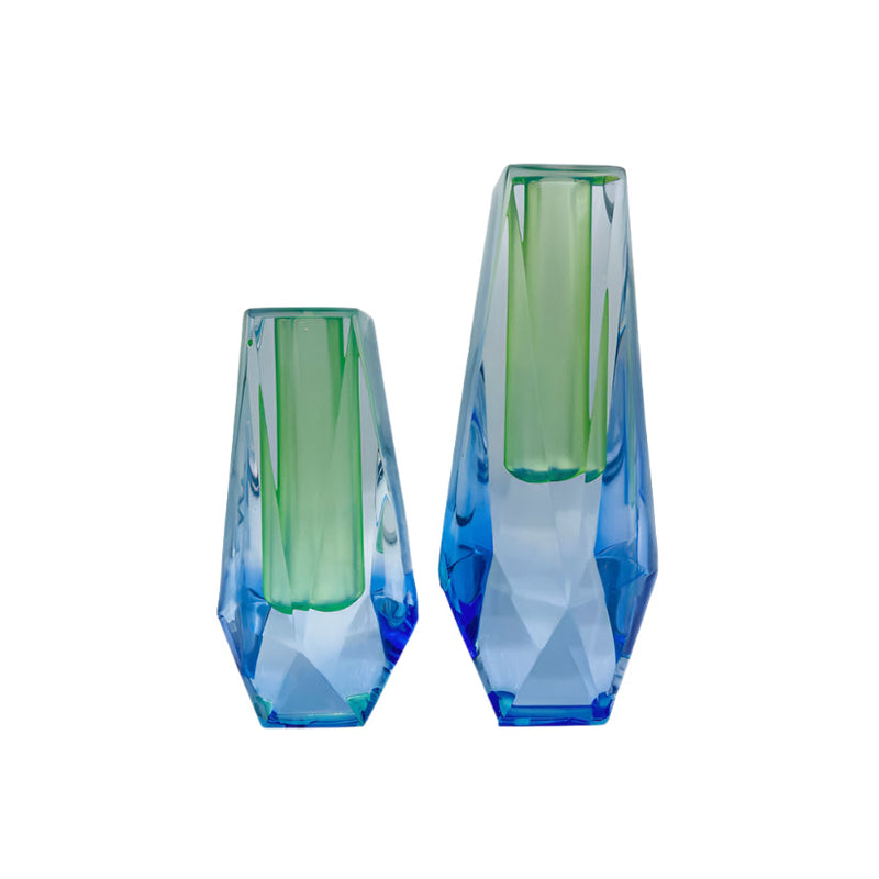 Lumina - Iridescent Blue & Green Large Vase