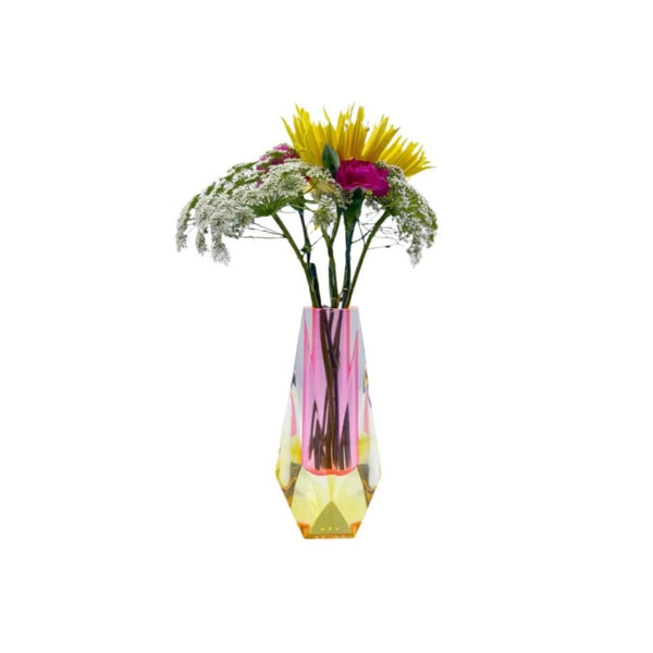 Lumina - Iridescent Yellow & Pink Small Vase