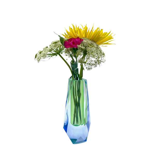 Lumina - Iridescent Blue & Green Small Vase