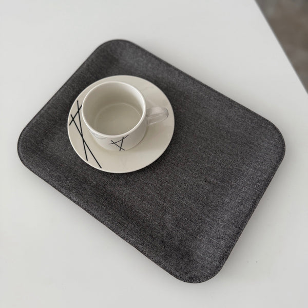 Decorating - Small Serving Tray Caviar Gray