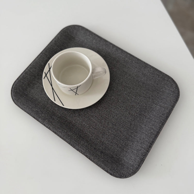 Decorating - Small Serving Tray Caviar Gray