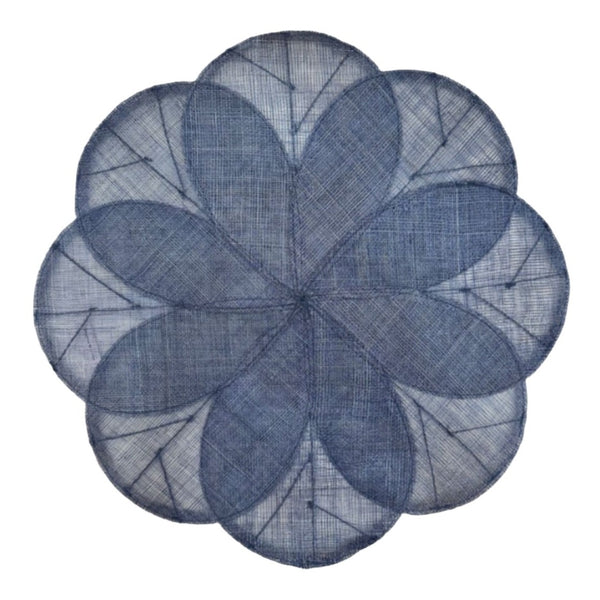 Sinamay - Flower Round Placemat Colony Blue (Set of 4)