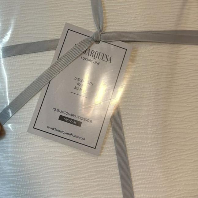 Castellana - White Nappe Tablecloth 70"x138”