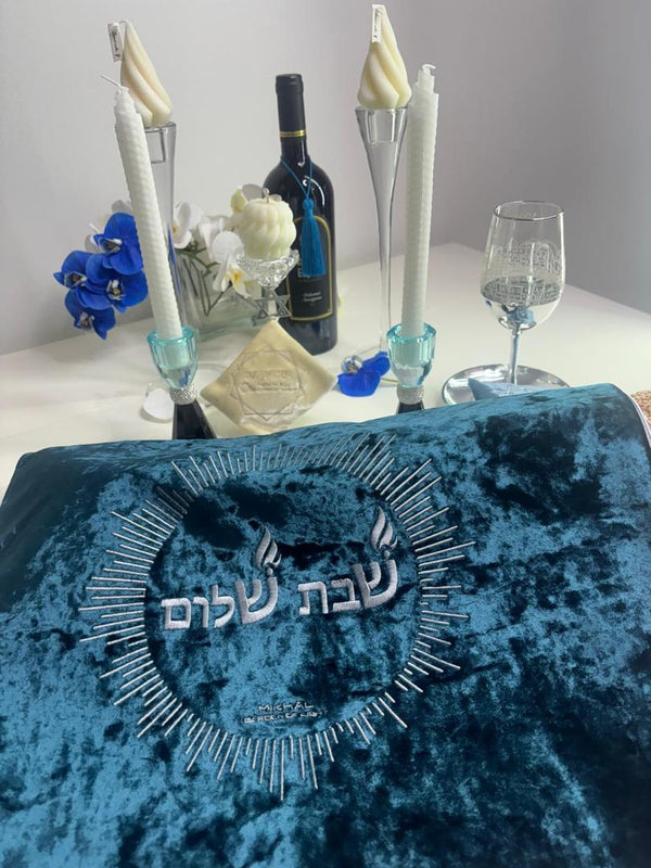 Challah Cover - Velvet Blue