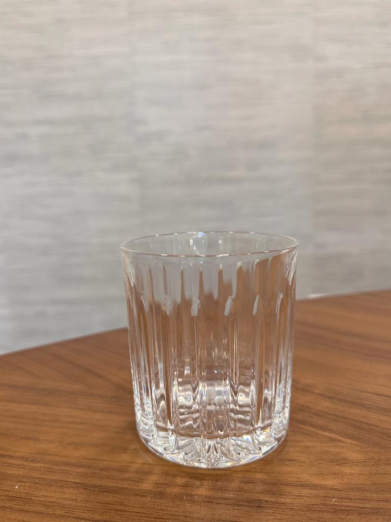 Whiskey Glass Stripes Clear