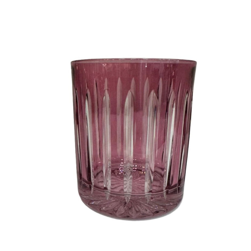 Whiskey Glass Stripes Pink (Set of 6)