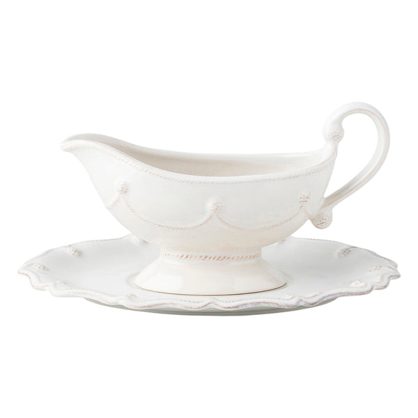 Berry & Thread Whitewash - Sauce Boat & Stand