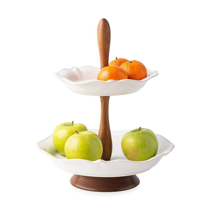 Berry & Thread Whitewash - Tiered Serving Stand