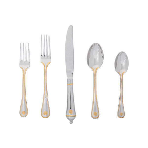 Berry & Thread  - Polished with Gold Accents Flatware (Set of 5)