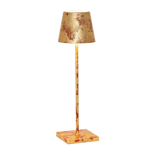 Poldina Pro - Table Lamp Gold Leaf Crackle Red